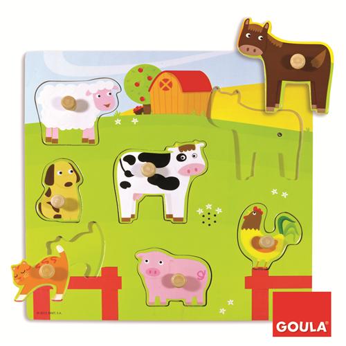 Goula Puzzle Sonore Ferme 7 pièces